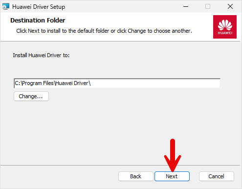 Huawei Driver Setup Location